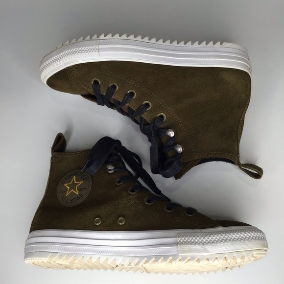 Converse Chuck Taylor All Star Hiker High-Top Sneaker in Olive Green Size 7. - Picture 7 of 12